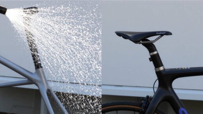 aluminum and carbon bike washing