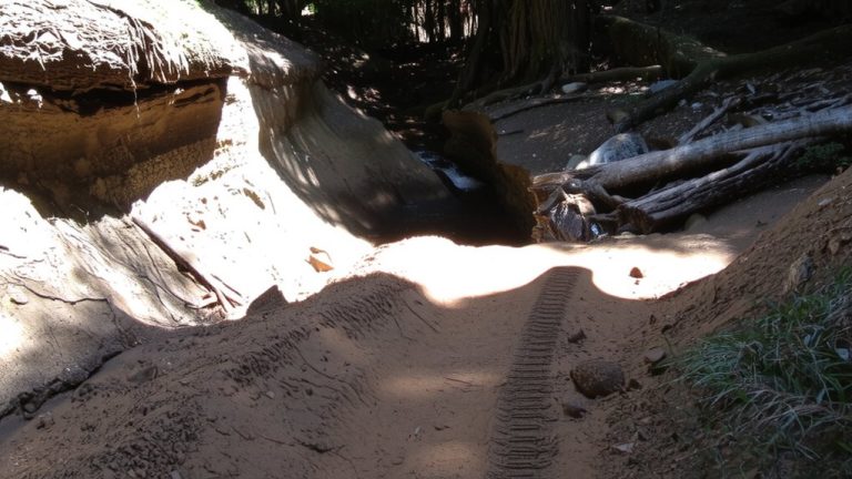 check for washed out trails