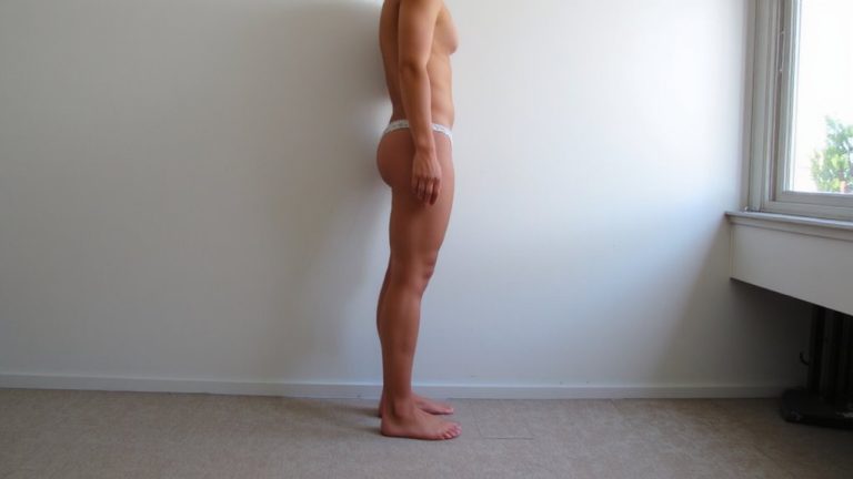chin tucks against wall