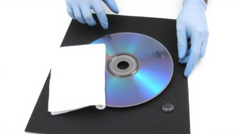 clean discs with soft cloth