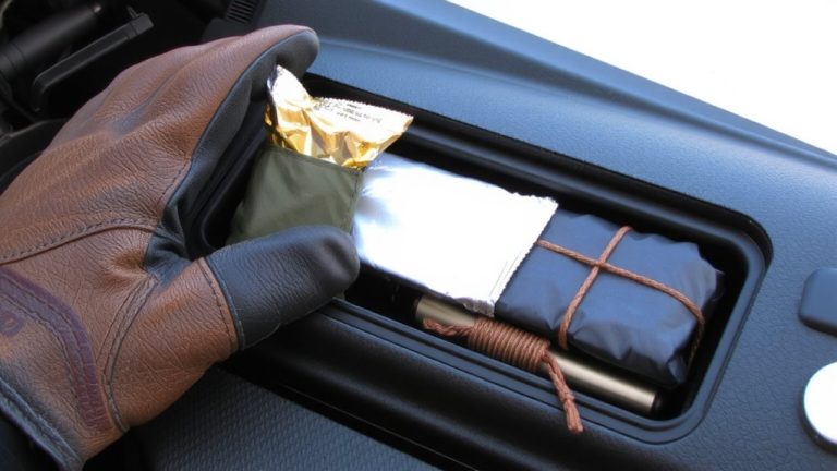 compact glovebox emergency snacks
