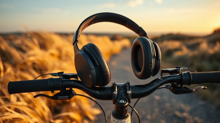 cycling headphones with wind reduction