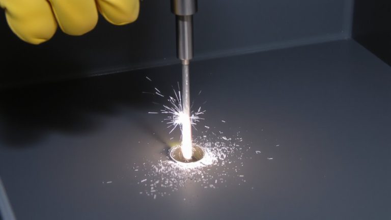 drilling tiny floor drain holes