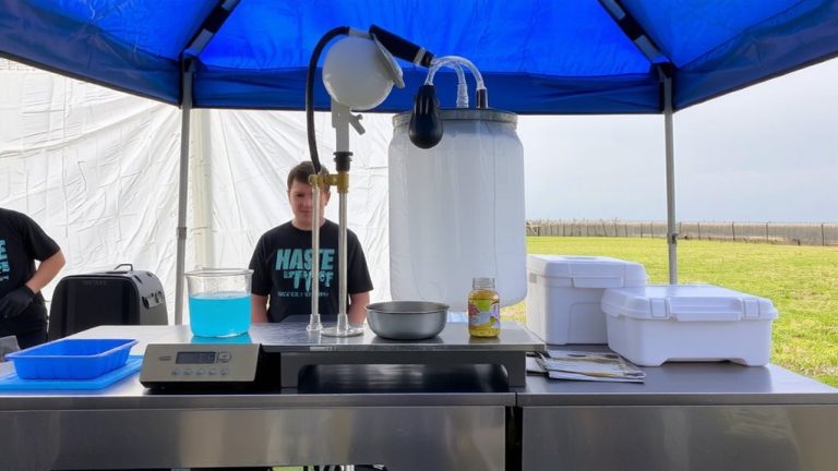 electrolyte mixing station setup