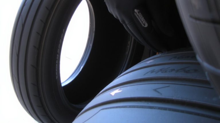 follow tyre rotation arrows