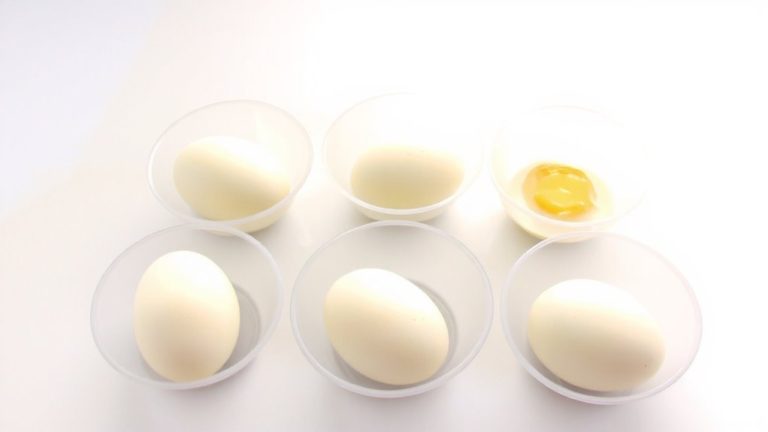 hard boiled eggs in silicone cups
