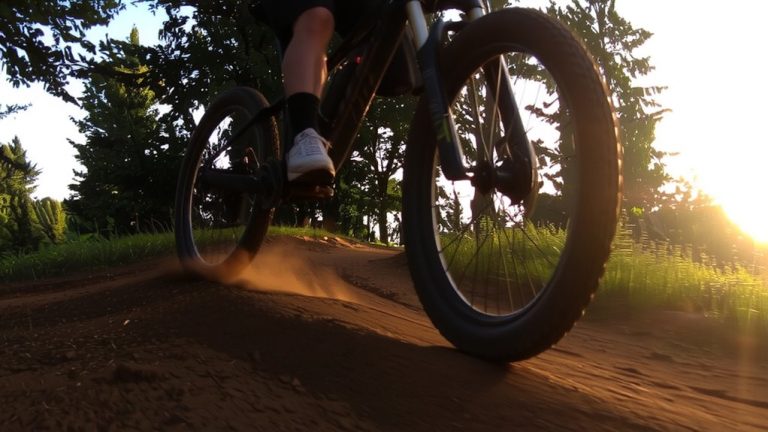 heel drop for faster berm exits