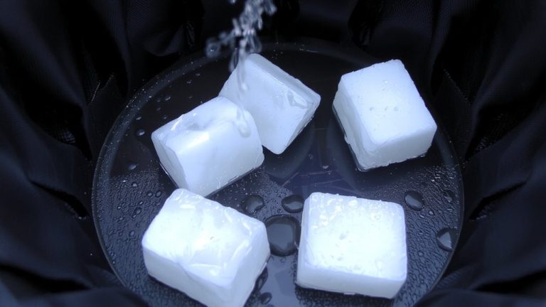 ice cubes in reservoirs