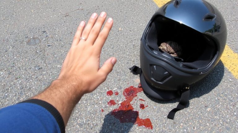 leave helmet on head