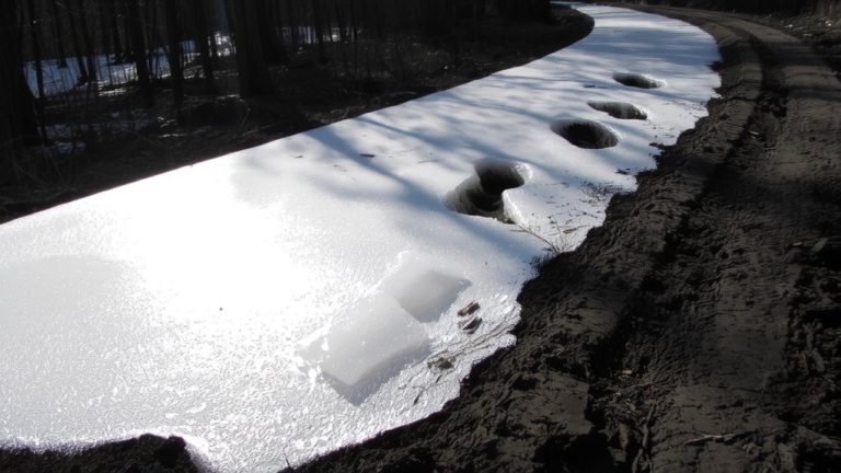 light frost weakens trail surfaces