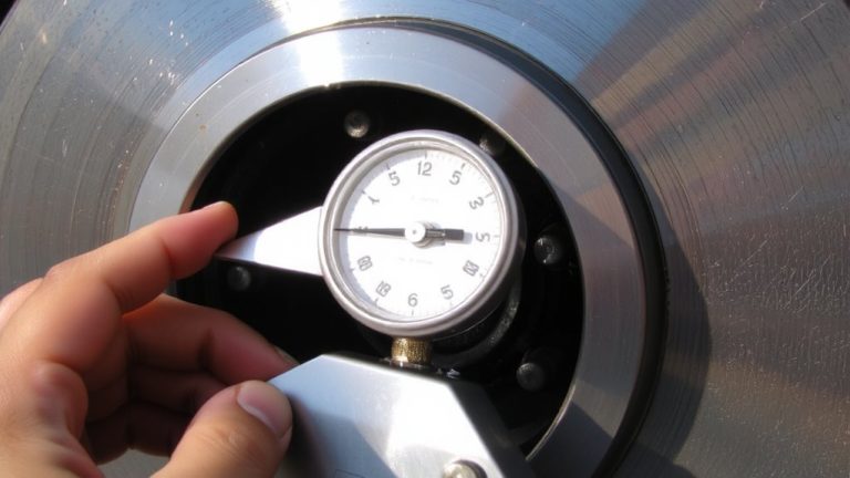 measuring rotor flatness with dial indicator