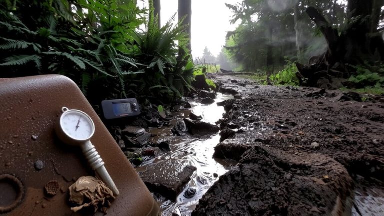 predict trail drying with rainfall data