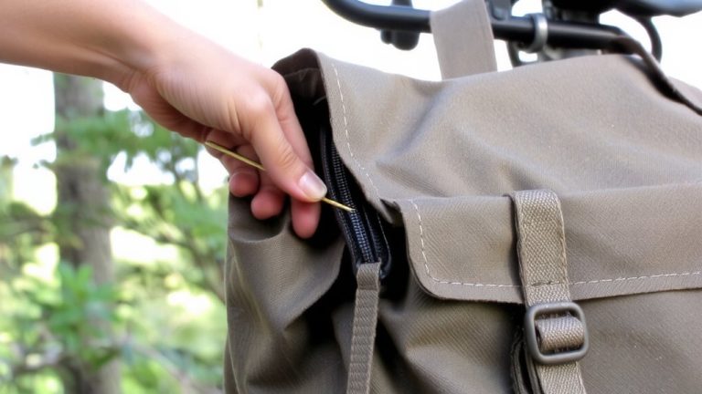 reinforcing worn pannier seams