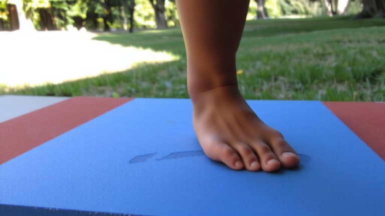 single leg balance on foam