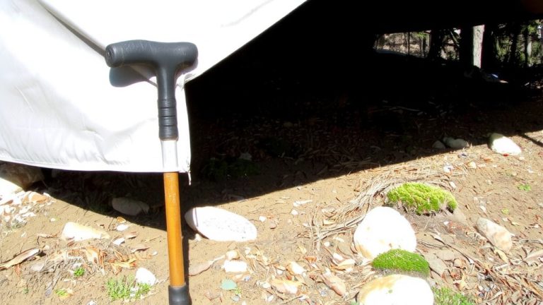 trekking pole tarp anchors