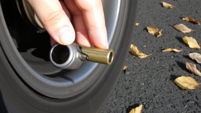 use a tire pressure gauge